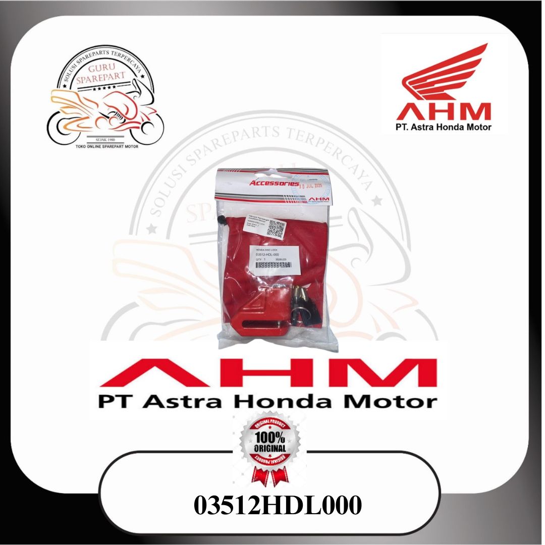 Honda Kunci Cakram Gembok Cakram Honda Disc Lock Semua Jenis Motor ORIGINAL