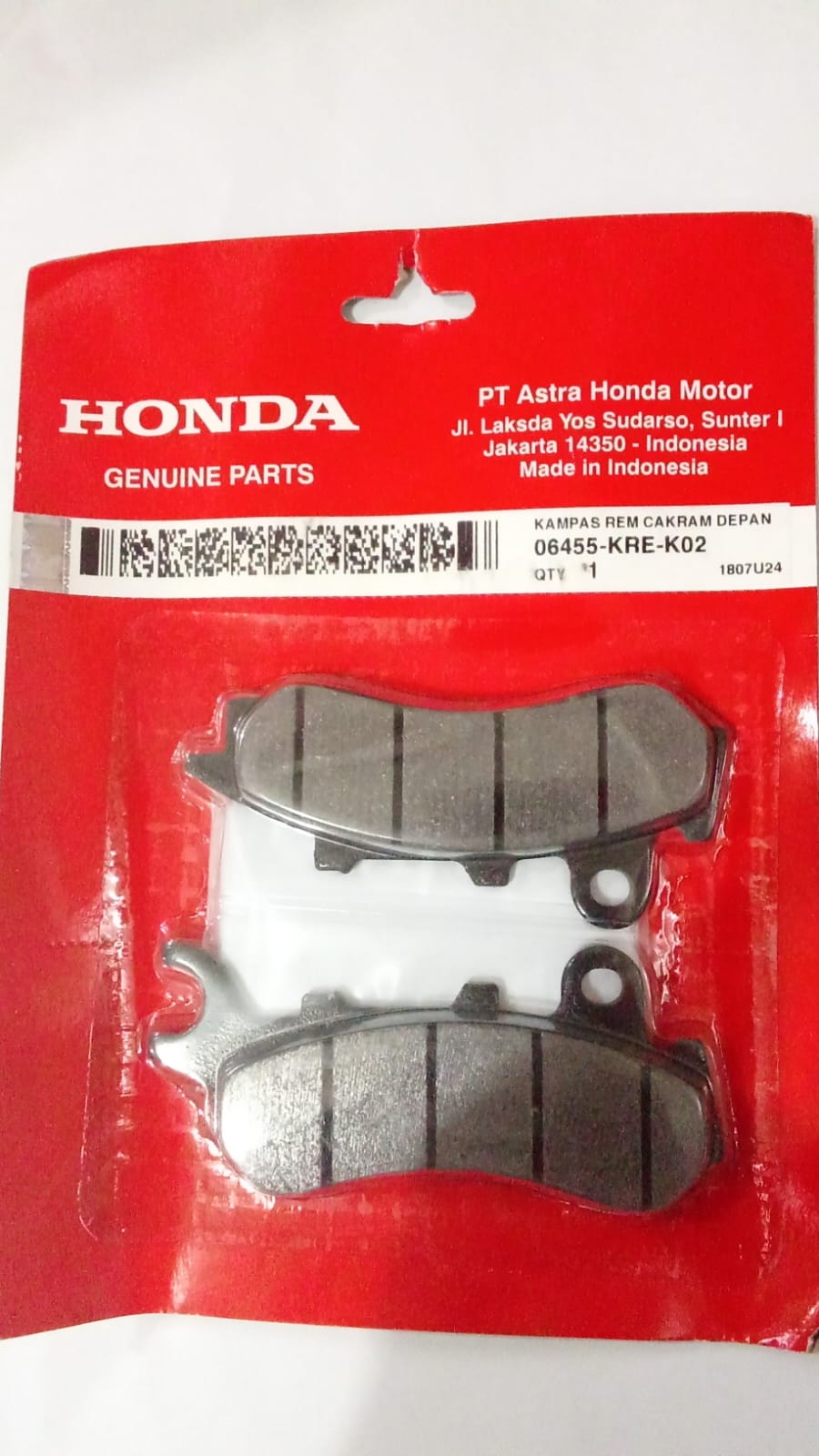 Honda kampas rem cakram depan CBS honda pcx 150 k97 06455KREK02 Dispad