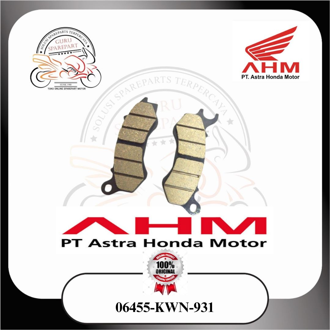 06455KWN931 Honda Kampas Rem Depan Pad Set FR PCX lama