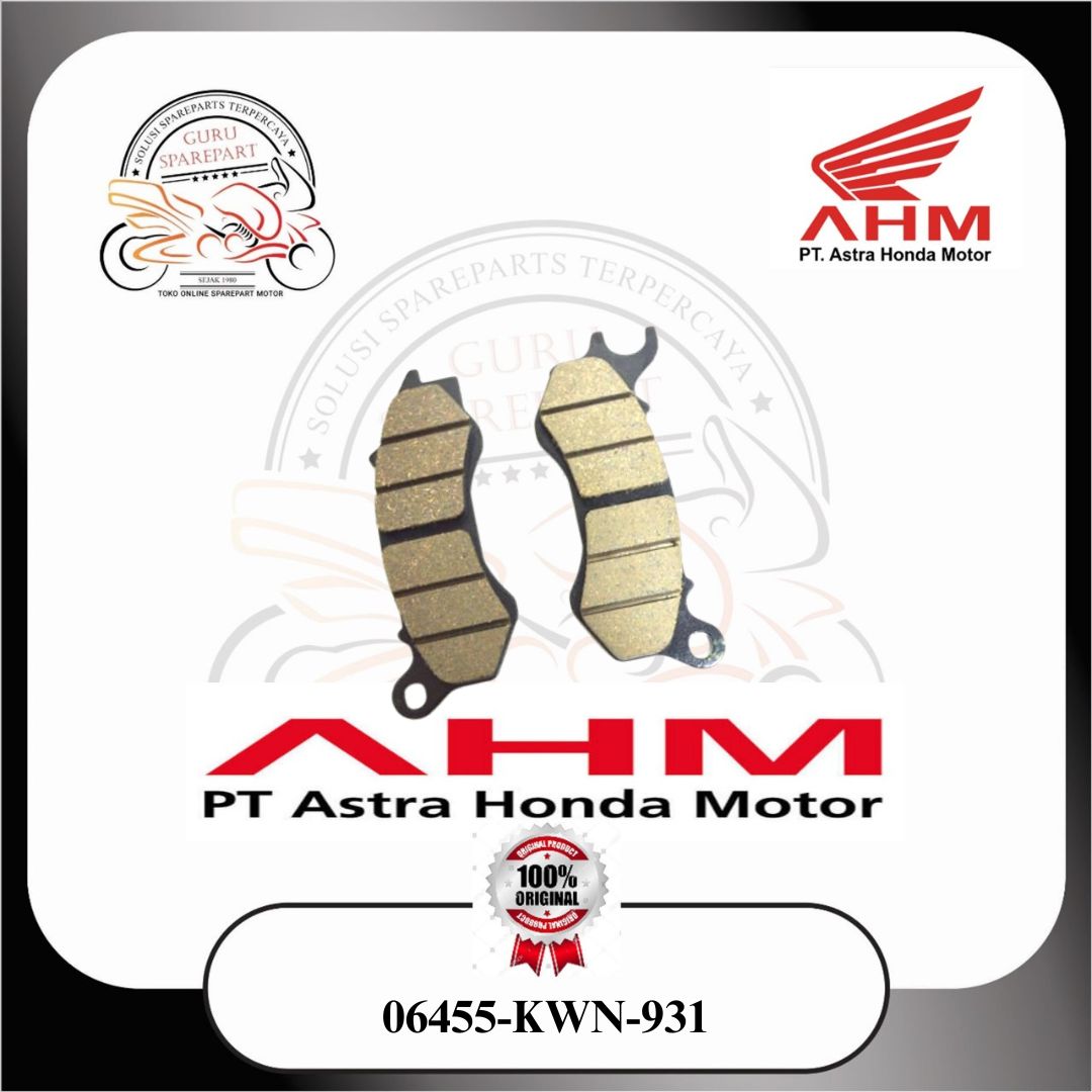 06455KWN931 Honda Kampas Rem Depan Pad Set FR PCX lama