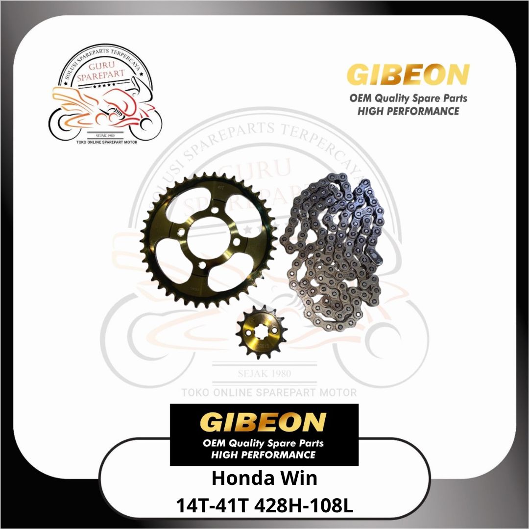 Gear Set Gibeon Rantai 428H Honda Win 14T41T428H108L