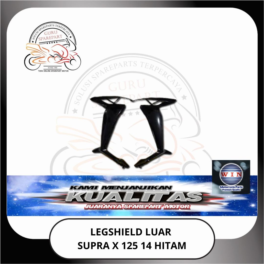 WIN Cover Body Halus Spakbor Honda Supra X 125 2014 K41 Hitam