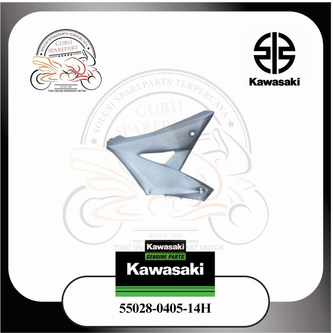 Kawasaki Fairing Cowling Bawah Kiri Ninja RR New Putih Ori 55028-0405-14H