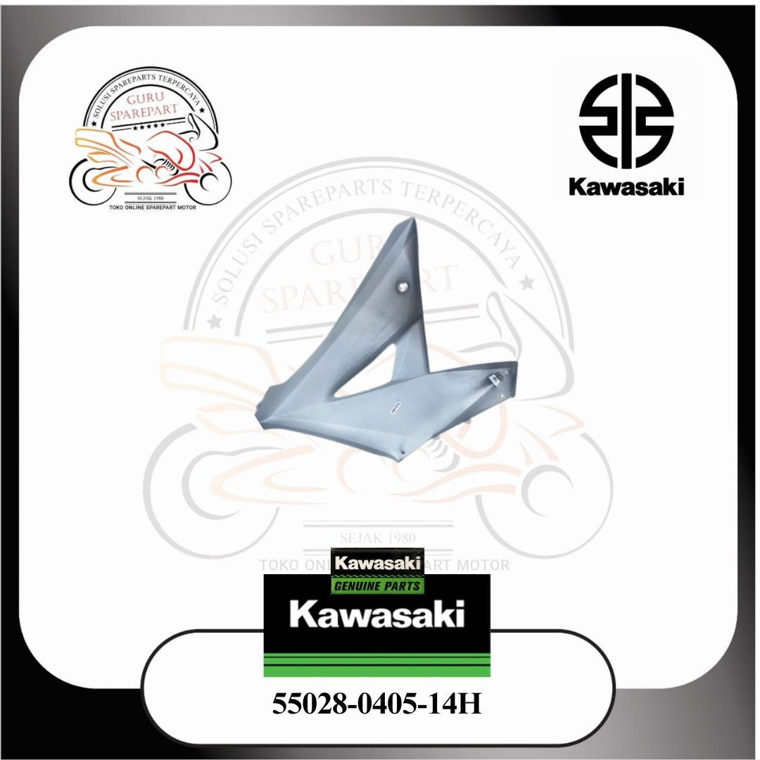 Kawasaki Fairing Cowling Bawah Kiri Ninja RR New Putih Ori 55028-0405-14H