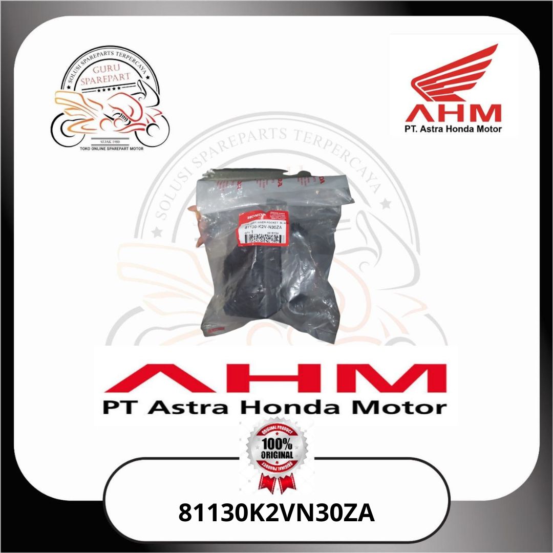 Honda Cover Kantong Bawah Hitam Lid Assy Inner Pocket Honda Vario 125 eSP 81130K2VN30ZA