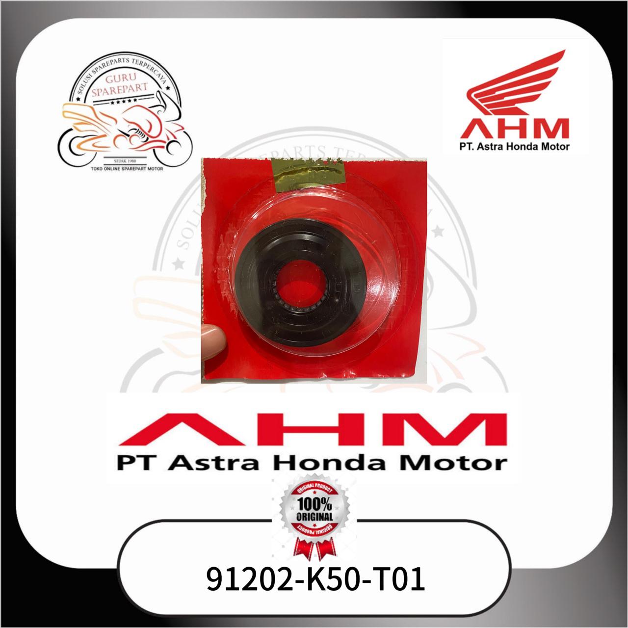 Honda Oil Seal kruk as kiri Crankshaft 20.8X52X6X7.5 Beat eSP Scoopy eS Vario 110 eSP 91202K50T01