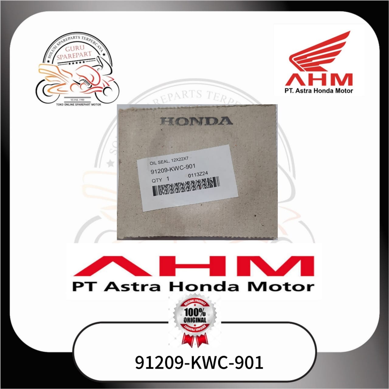 Honda Oil Seal Oforan 12x22x7 CBR 150R K45G CB150r K15G Sonic K56 Supra GTR 91209KWC901