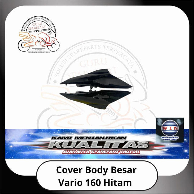 WIN Cover Body Halus Panel Depan Spakbor Honda Vario 160 Hitam