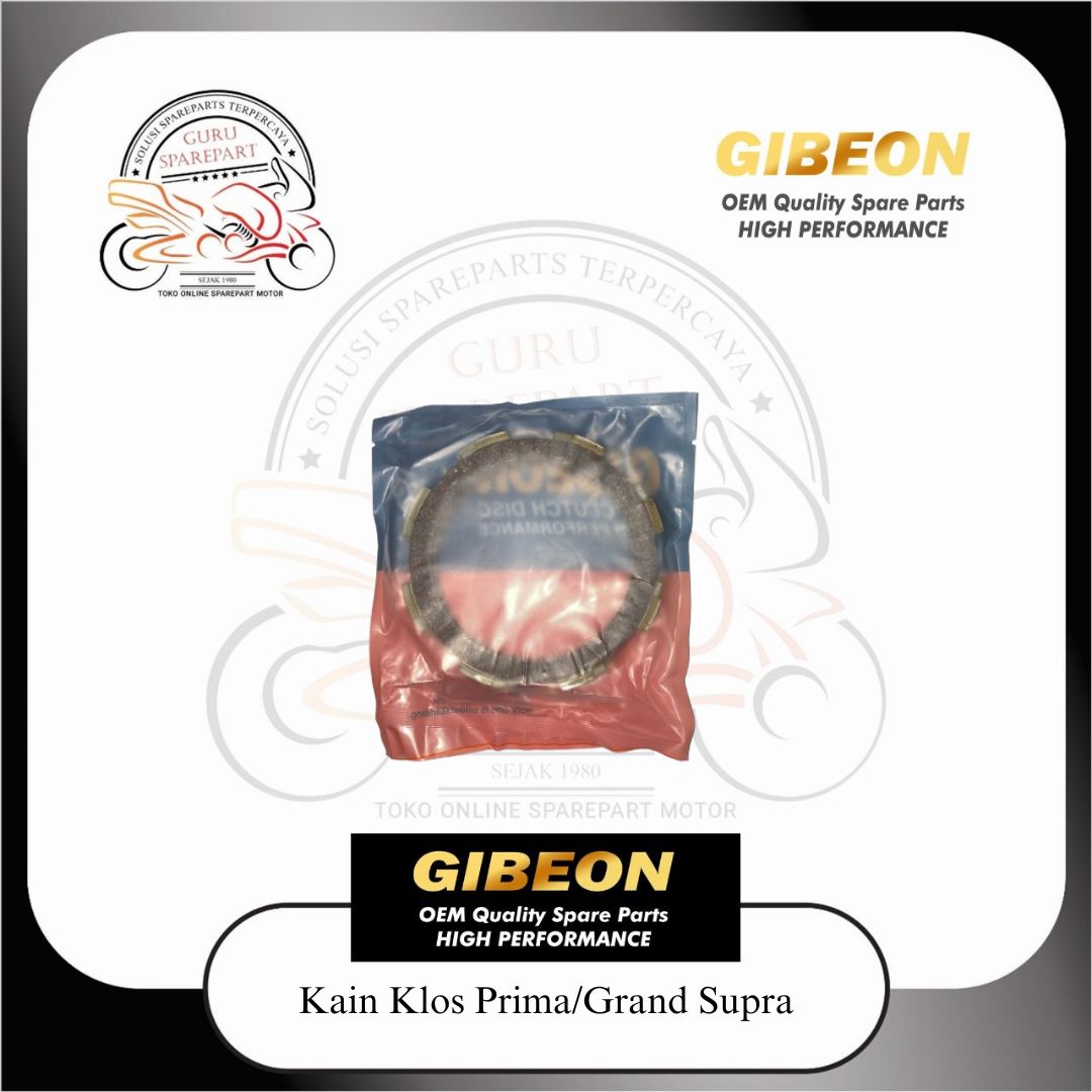 Gibeon Kain Klos Kampas Kopling Prima Grand Supra 166 KEV GN5 RUBBER