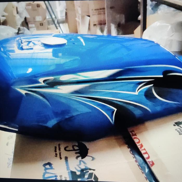 tangki rx king biru tangki bensin rxking original 100% lengkap stiker