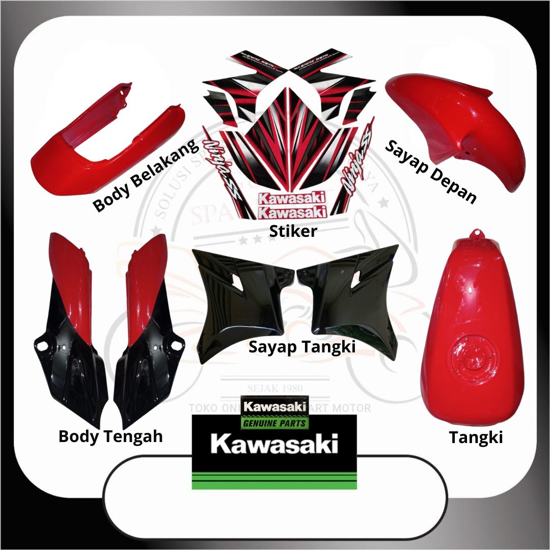 Kawasaki Cover Body Set Kawasaki Ninja R Ninja SS Merah