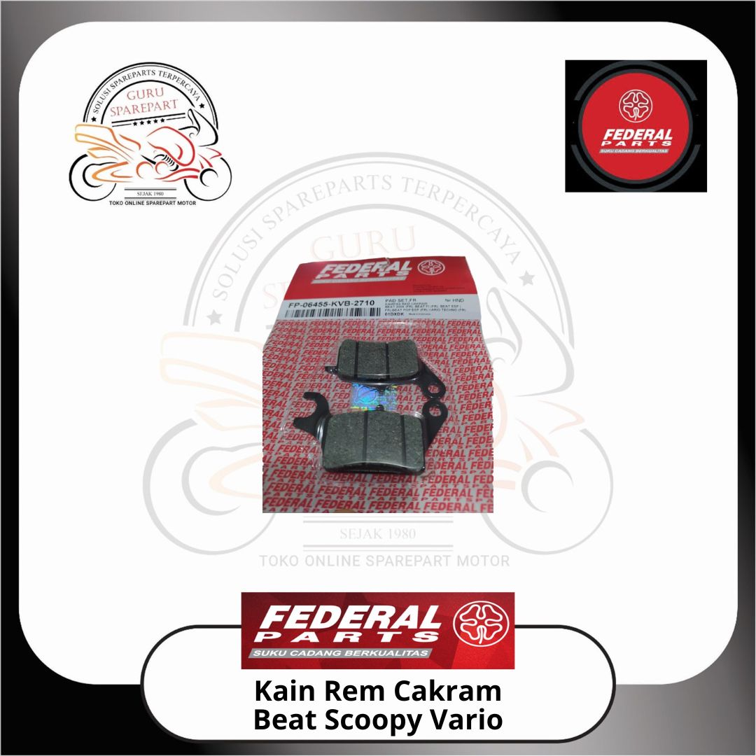 FEDERAL Kampas Rem Depan Honda Beat Scoopy Vario FP-06455-KVB-2710