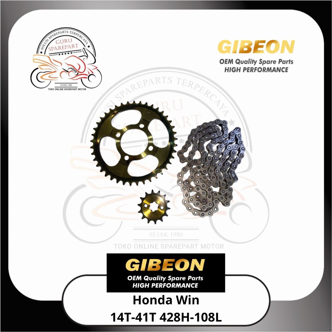 Gear Set Gibeon Rantai 428H Honda Win 14T41T428H108L