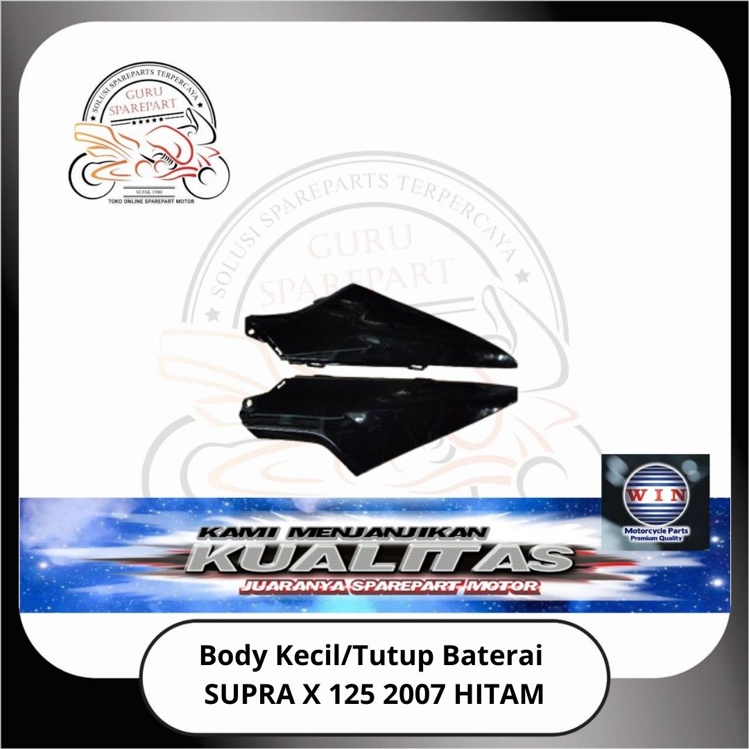 WIN Cover Body Halus Spakbor Honda Supra X 125 KVLN Hitam