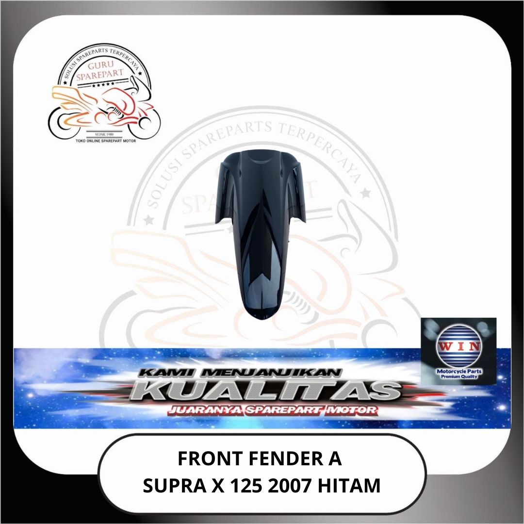 WIN Cover Body Halus Spakbor Honda Supra X 125 KVLN Hitam
