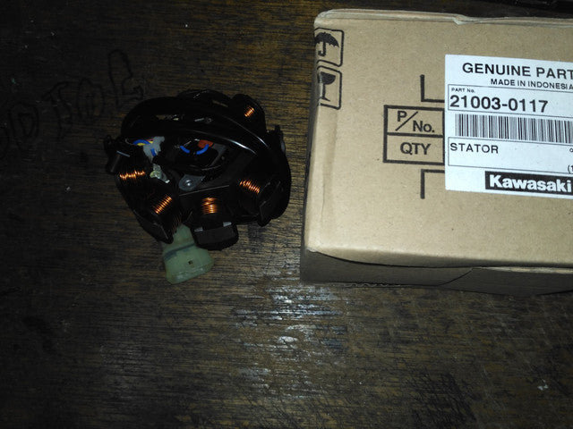 Kawasaki stator spull complete klx 150 original kawasaki genuine part 21003-0117