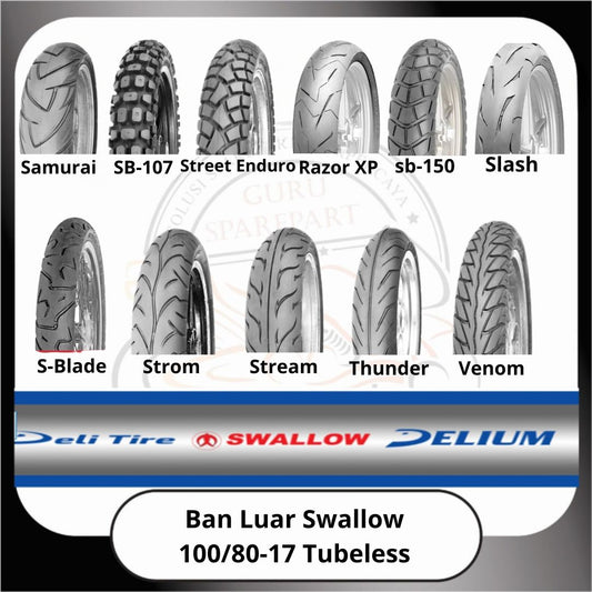 Ban Luar Swallow Tubeless 100/80-17