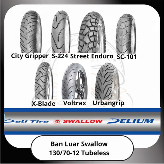 Ban Luar Swallow Tubeless 130/70-12