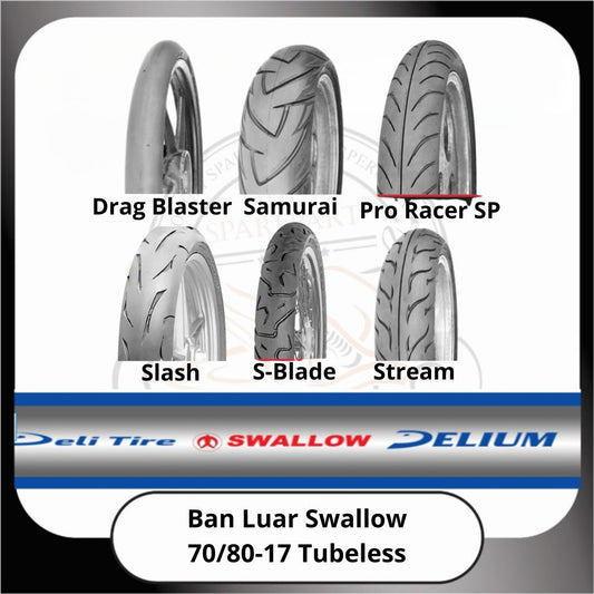 Ban Luar Swallow Tubeless 70/80-17