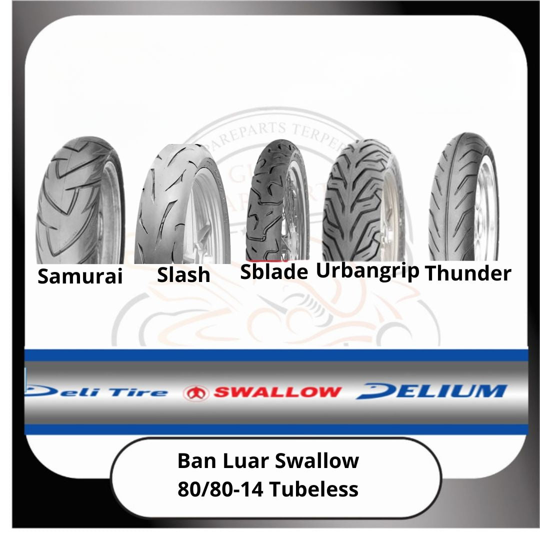 Ban Luar Swallow Tubeless 80/80-14