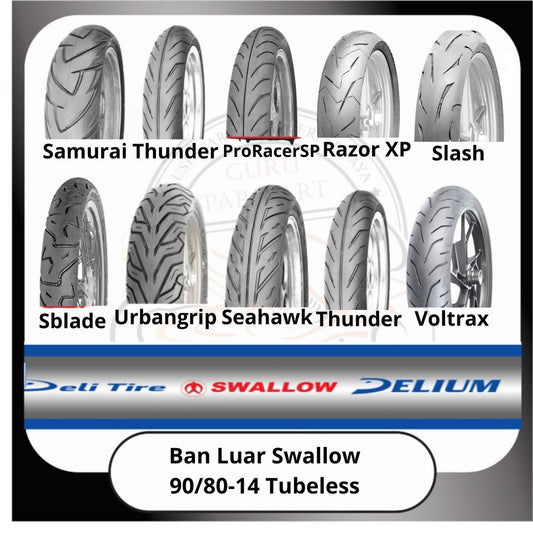 Ban Luar Swallow Tubeless 90/80-14
