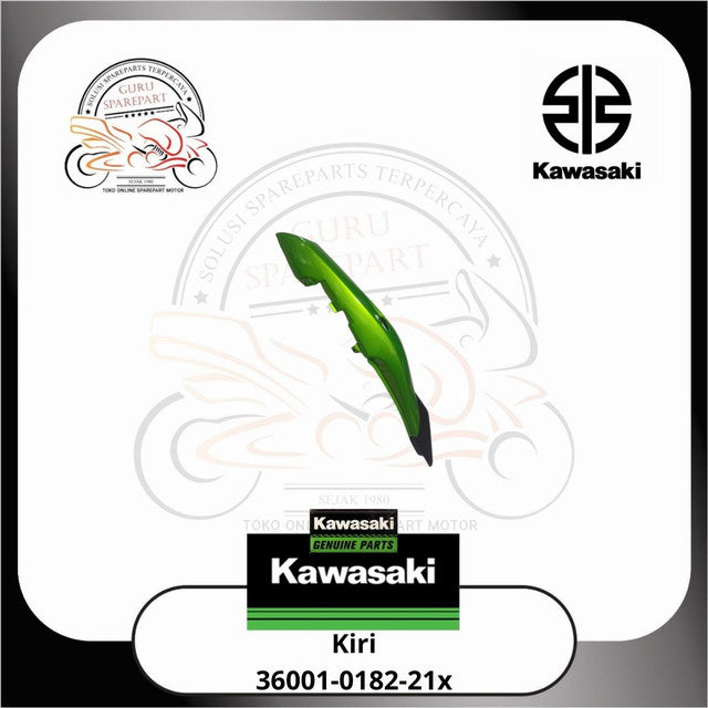 Cover Body Belakang Ninja RR Lama Hijau Hitam Kanan Kiri Original Kawasaki 21x