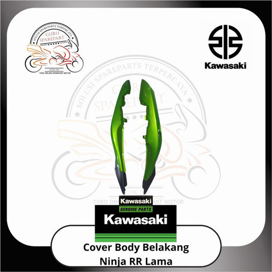 Cover Body Belakang Ninja RR Lama Hijau Hitam Kanan Kiri Original Kawasaki 21x