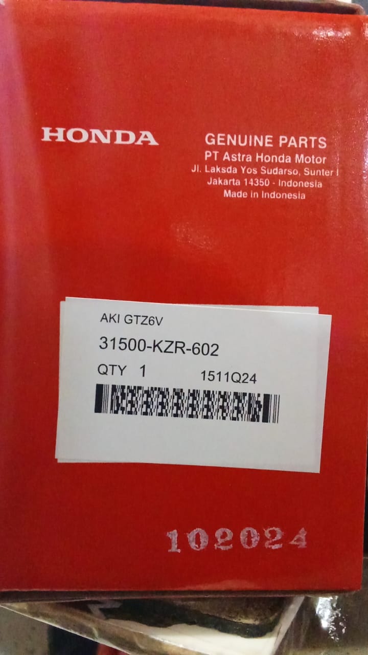 Honda Aki GTZ5S GTZ6V Baterai Beat vario 125 fi suprax 125 Accu Battery