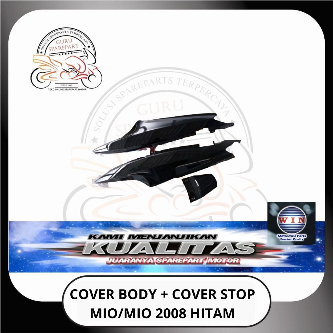 WIN Cover Body Halus Panel Depan Spakbor Yamaha Mio Lama 5TL dan Mio New 2008 28D Hitam