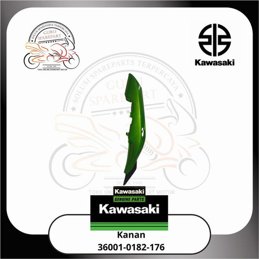 Cover Body Belakang Ninja RR Lama Hijau Hitam Kanan Kiri Original Kawasaki 176