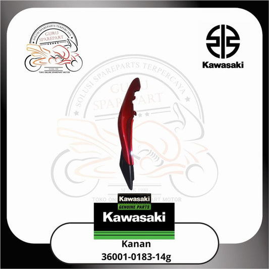 Cover Body Belakang Ninja RR Lama Merah Hitam Kanan Kiri Original Kawasaki 14g