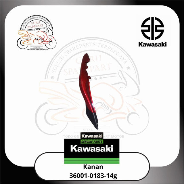 Cover Body Belakang Ninja RR Lama Merah Hitam Kanan Kiri Original Kawasaki 14g
