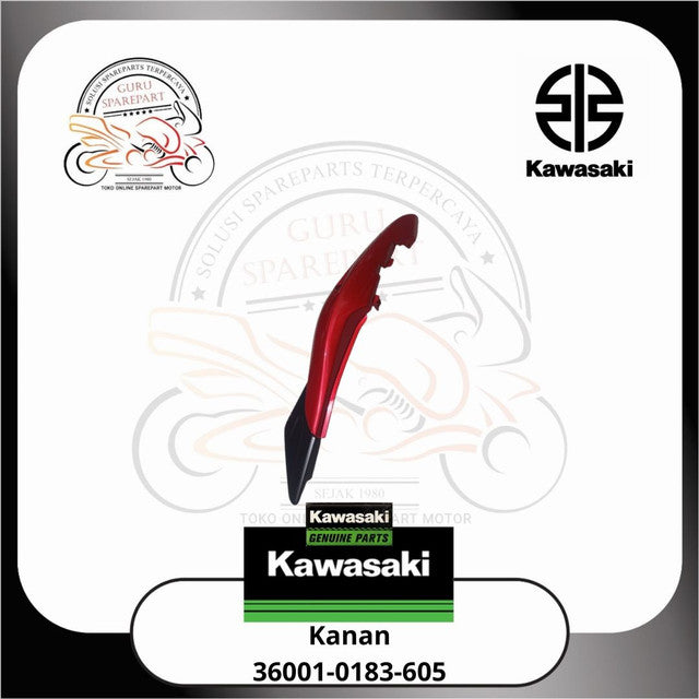 Cover Body Belakang Ninja RR Lama Merah Hitam Kanan Kiri Original Kawasaki 605