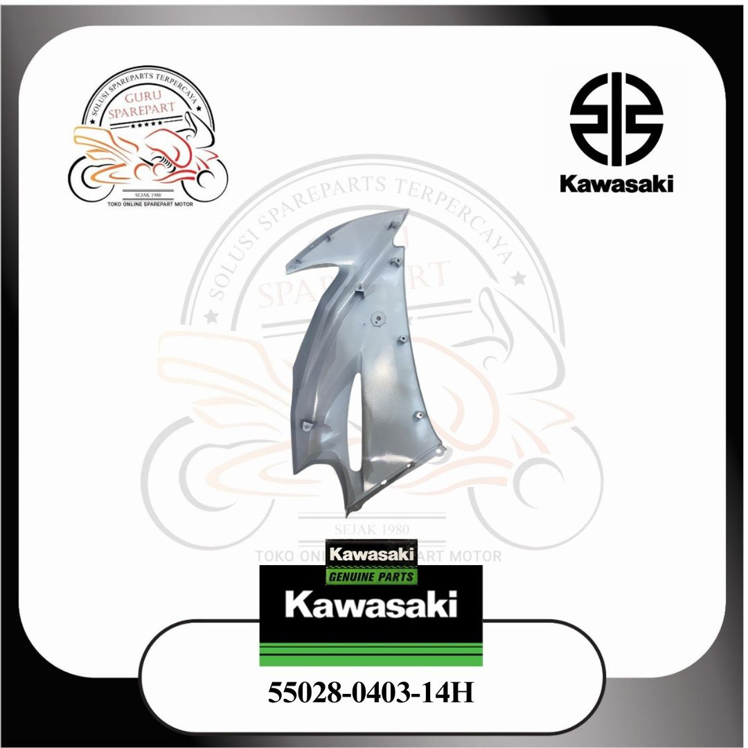 Kawasaki Fairing Cowling Atas Kiri Ninja RR New Putih Ori 55028-0403-14H