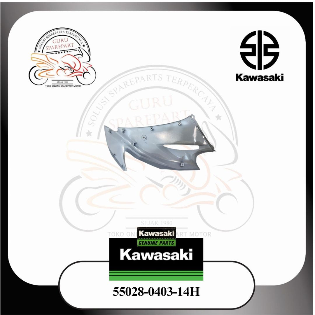 Kawasaki Fairing Cowling Atas Kiri Ninja RR New Putih Ori 55028-0403-14H