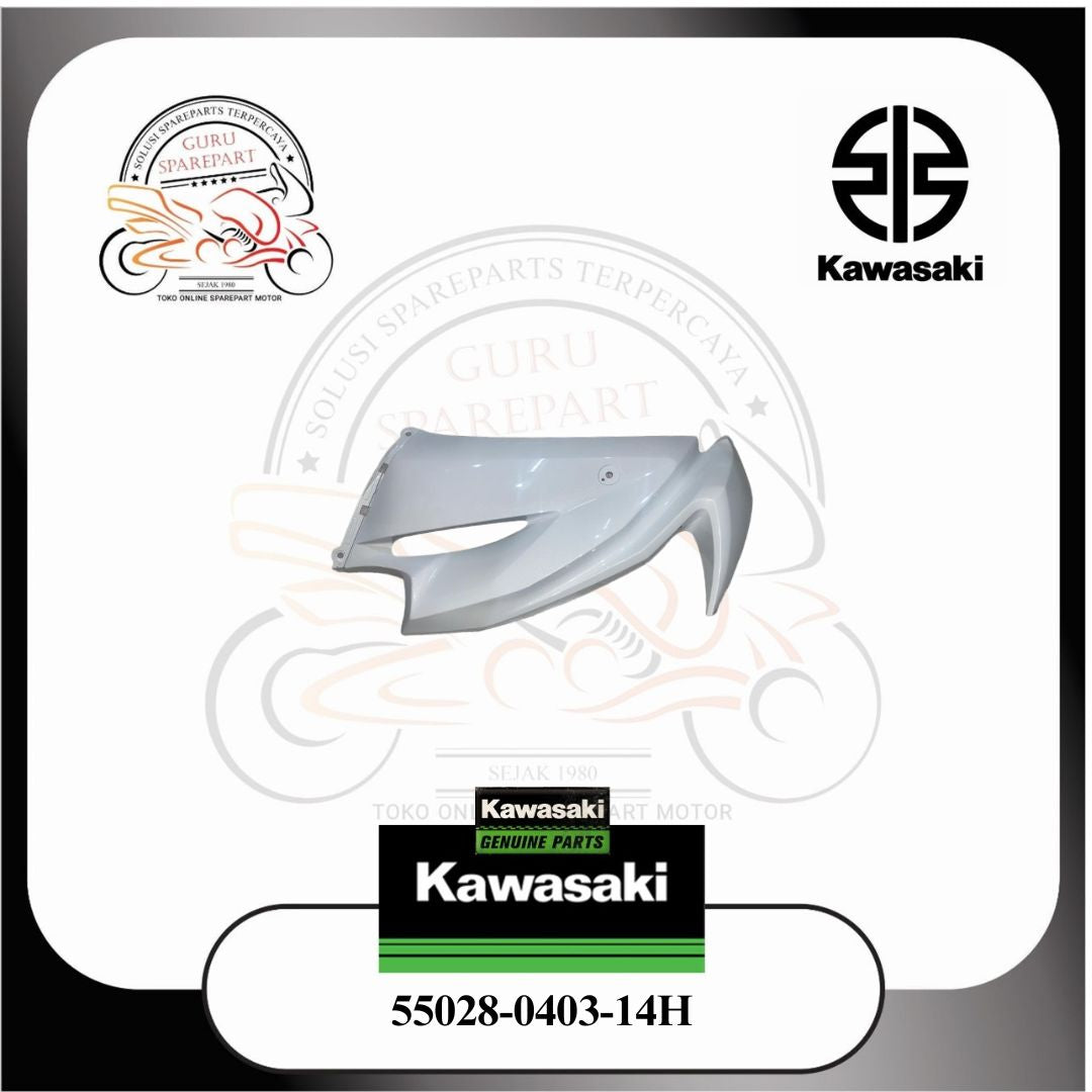 Kawasaki Fairing Cowling Atas Kiri Ninja RR New Putih Ori 55028-0403-14H