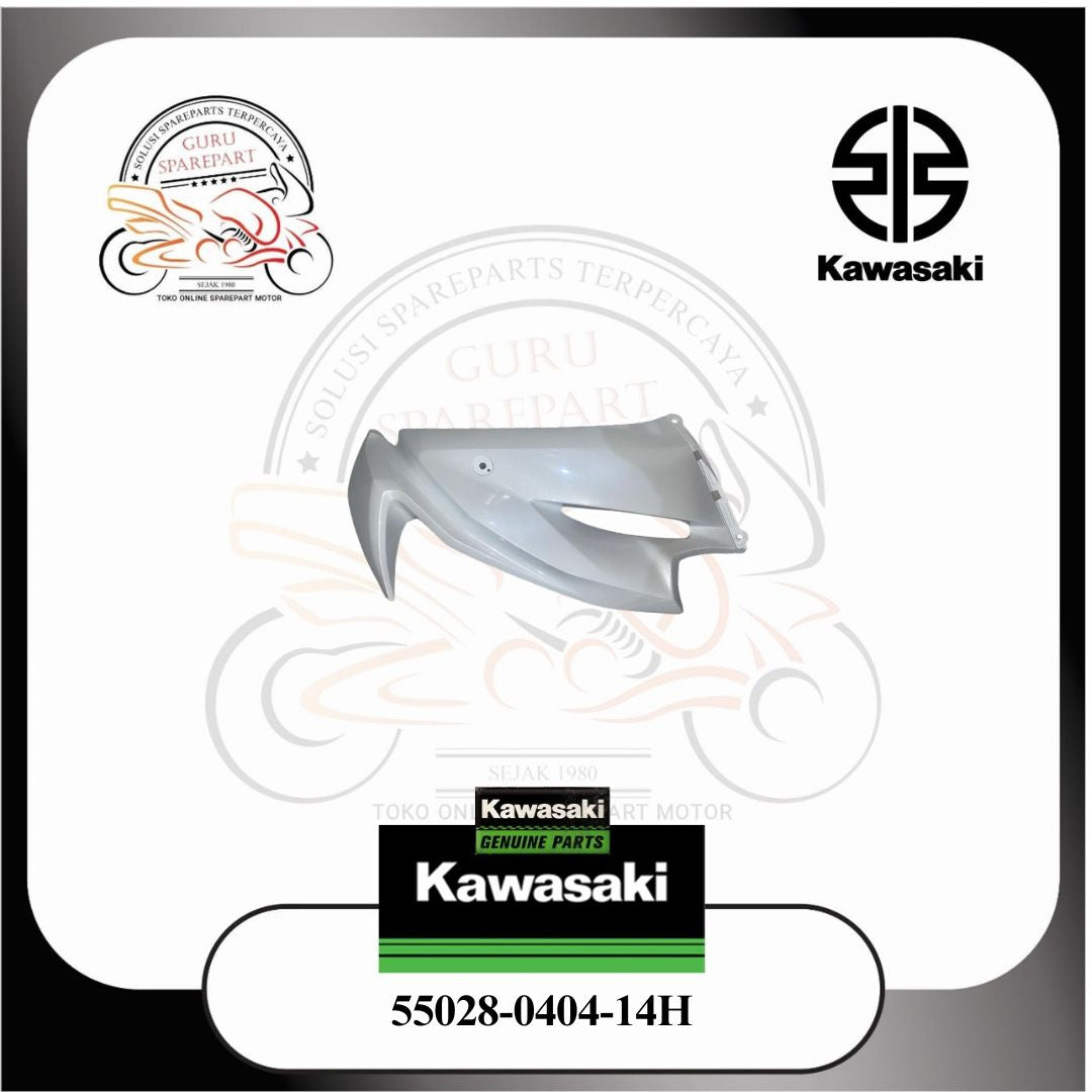 Kawasaki Fairing Cowling Atas Kanan Ninja RR New Putih Ori 55028-0404-14H