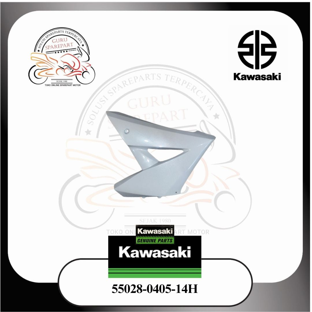 Kawasaki Fairing Cowling Bawah Kiri Ninja RR New Putih Ori 55028-0405-14H