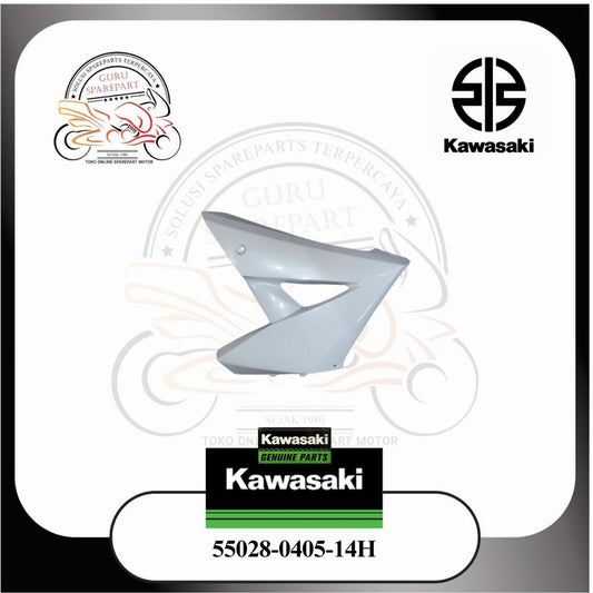 Kawasaki Fairing Cowling Bawah Kiri Ninja RR New Putih Ori 55028-0405-14H