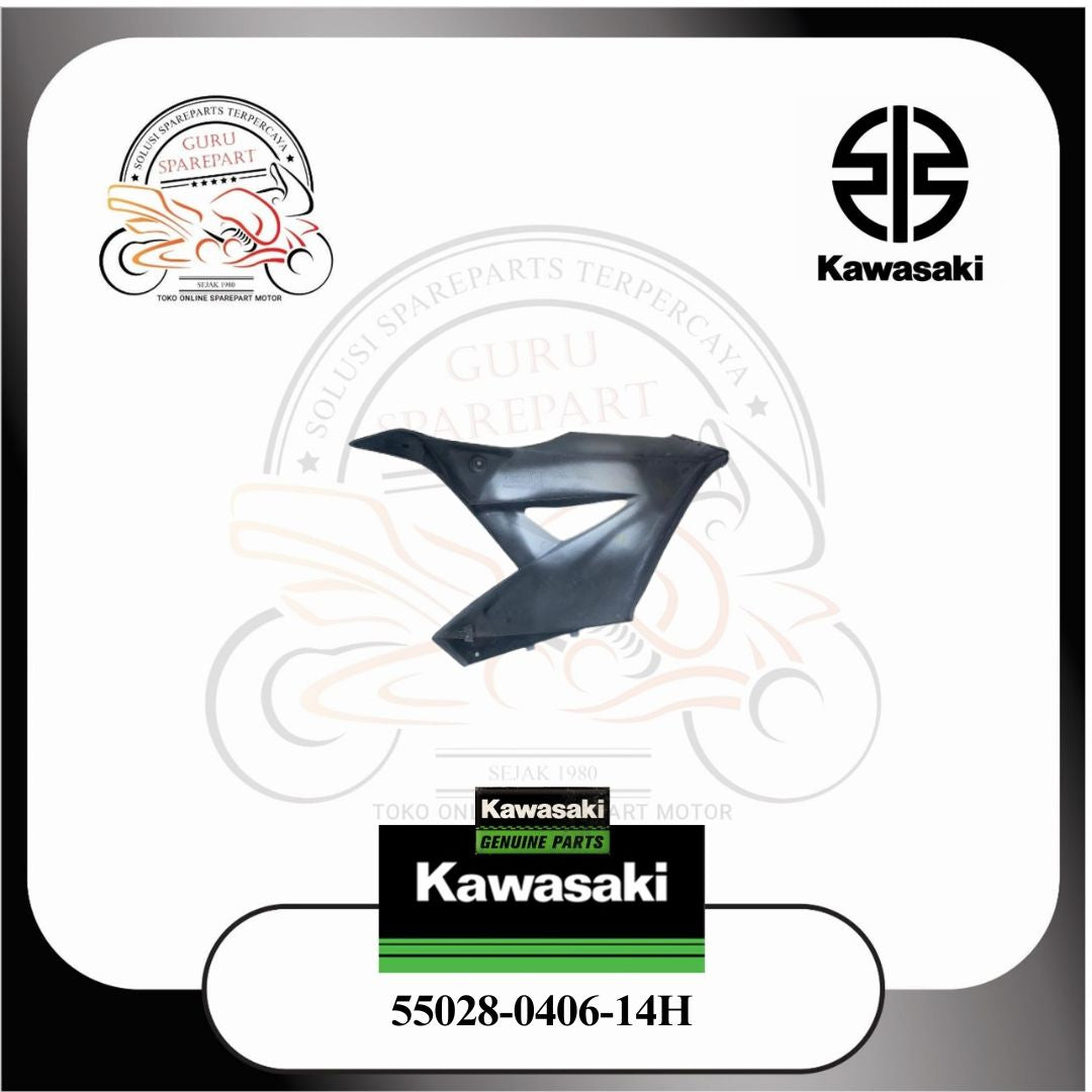 Kawasaki Fairing Cowling Bawah Kanan Ninja RR New Putih Ori 55028-0406-14H