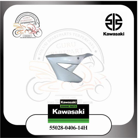 Kawasaki Fairing Cowling Bawah Kanan Ninja RR New Putih Ori 55028-0406-14H