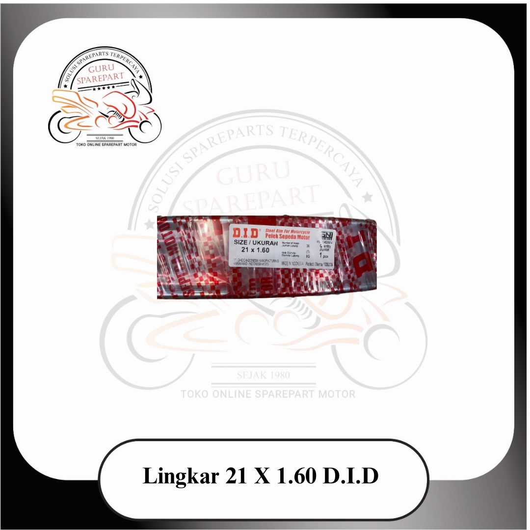 Lingkar Velg Motor Trail 1.60 x 21 DID 36 Hole Chrome