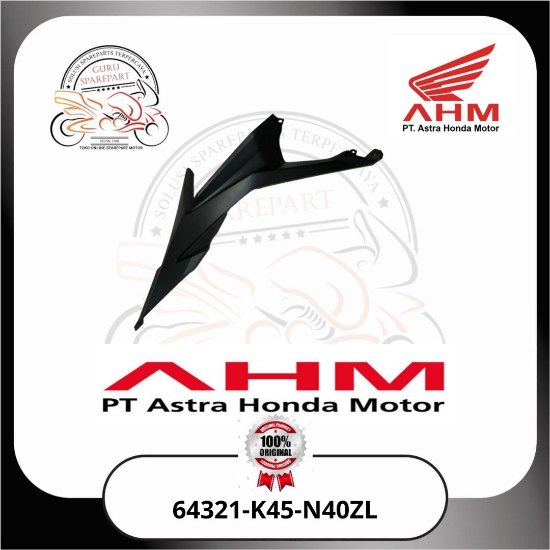Honda Cowl B R Middle MT GN BL hitam doff Honda New CBR 150R v2 64321K45N40ZL
