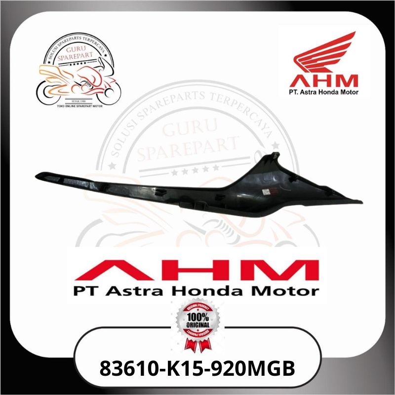 Honda Cowl Right Rear Hitam Raptor Black New CB150R Street Fire 83610K15920MGB