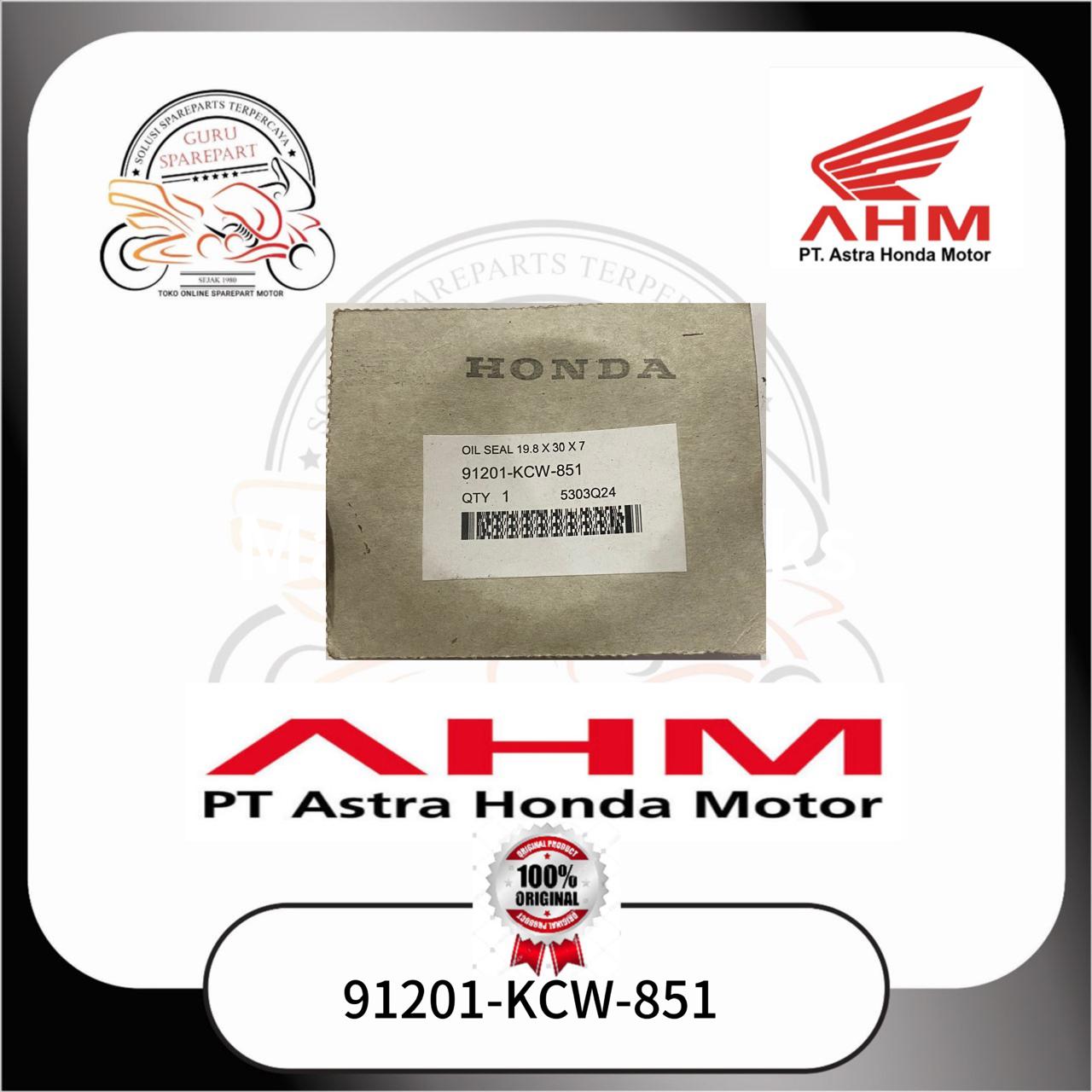 Honda Oil Seal Pompa Radiator Atas 19.8X30X7 Vario Karbu 91201KCW851