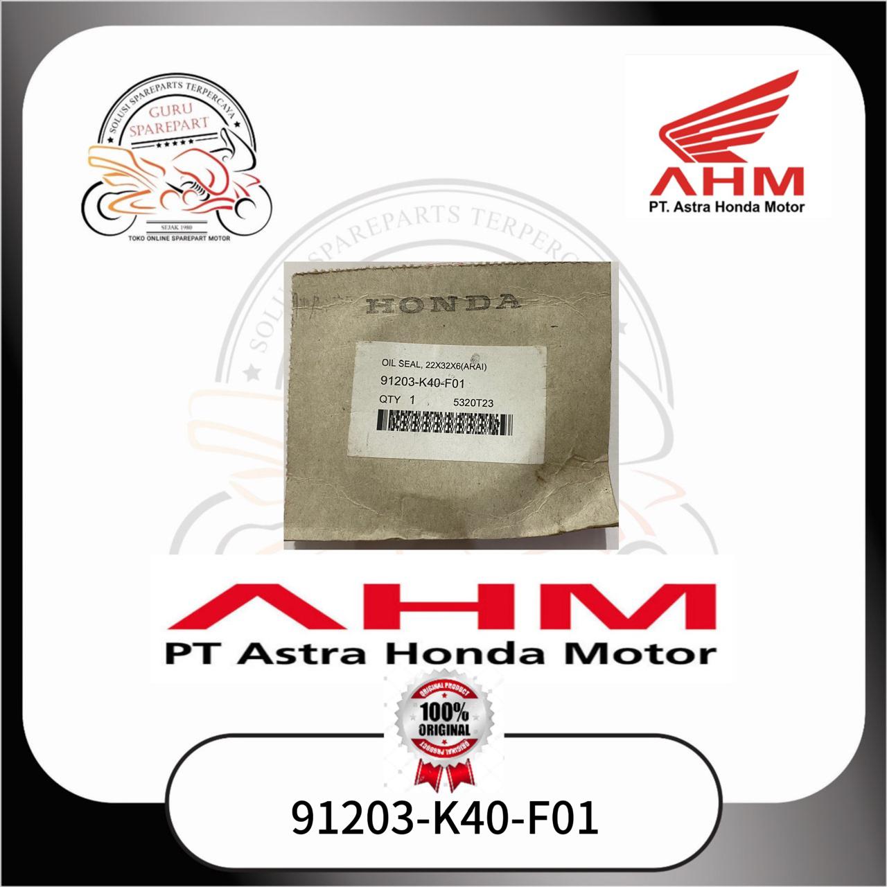 Honda Oil Seal as pully 22X32X6 Arai Honda PCX 160 K1Z 91203K40F01
