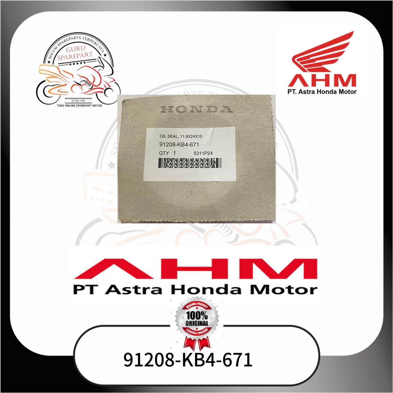 Honda  Oil Seal Oforan 11.6X24X10 Revo Supra & Supra Fit 91208KB4671