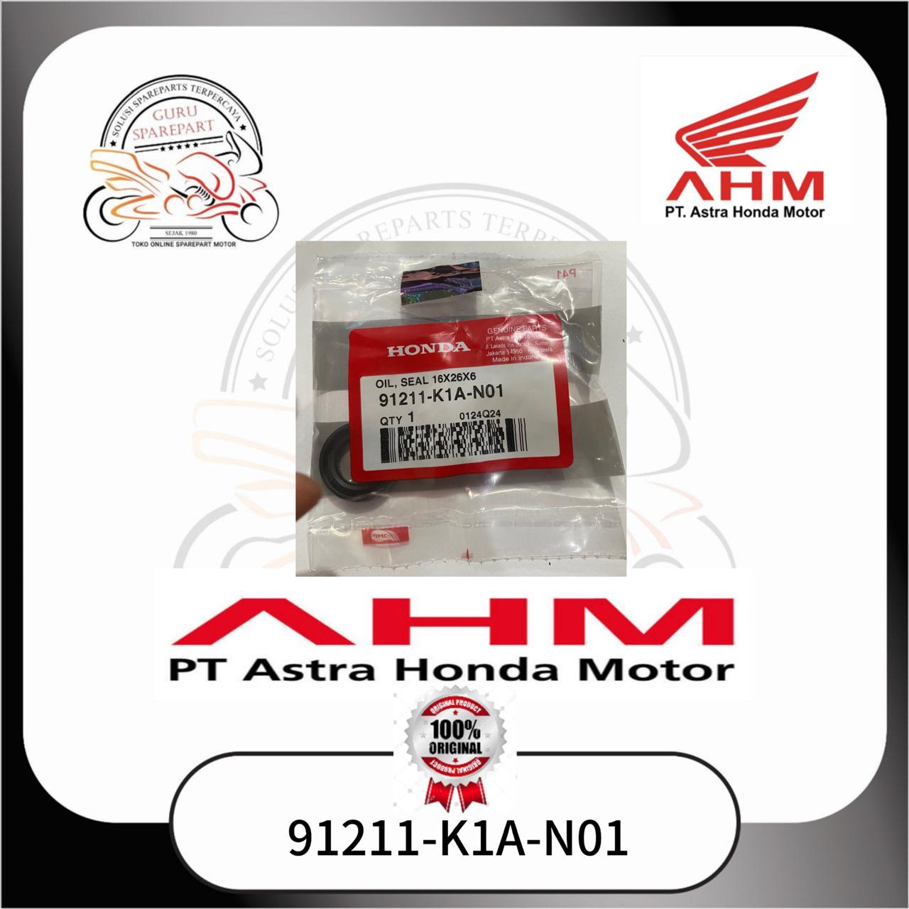 Honda Oil Seal 16X26X6 Honda Beat K1A 91211K1AN01