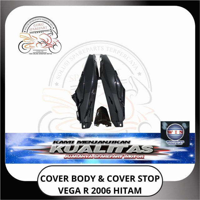 WIN Cover Body Halus Panel Depan Spakbor Yamaha Vega R 2006 3S0 Hitam