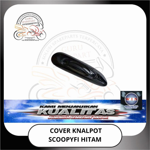 WIN Cover Body Panel Depan Spakbor Dashboard Honda Scoopy FI K16 Hitam halus kasar